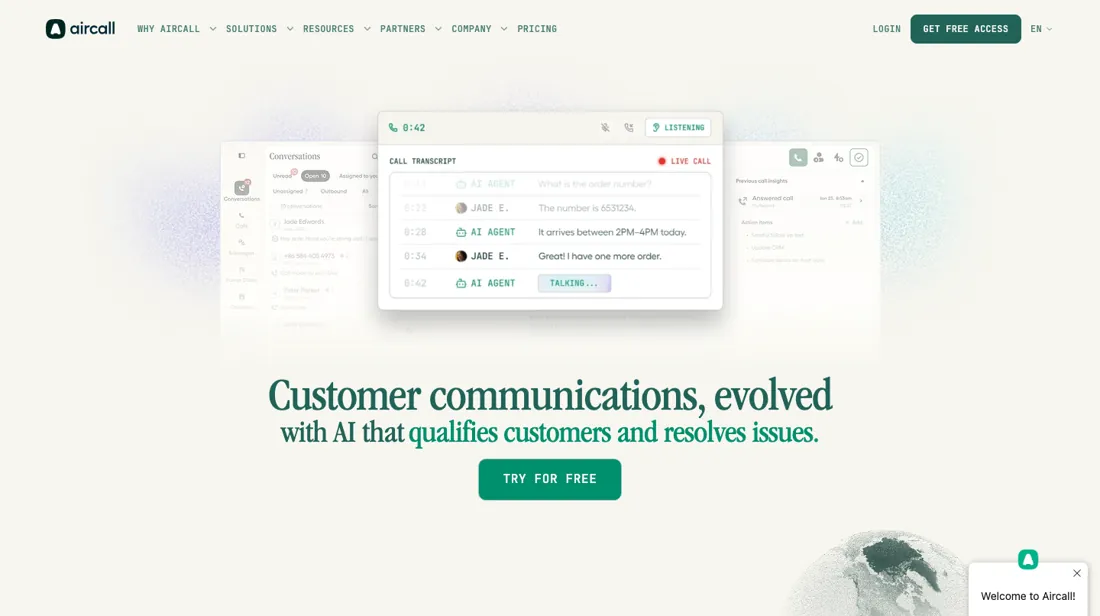 Aircall product
