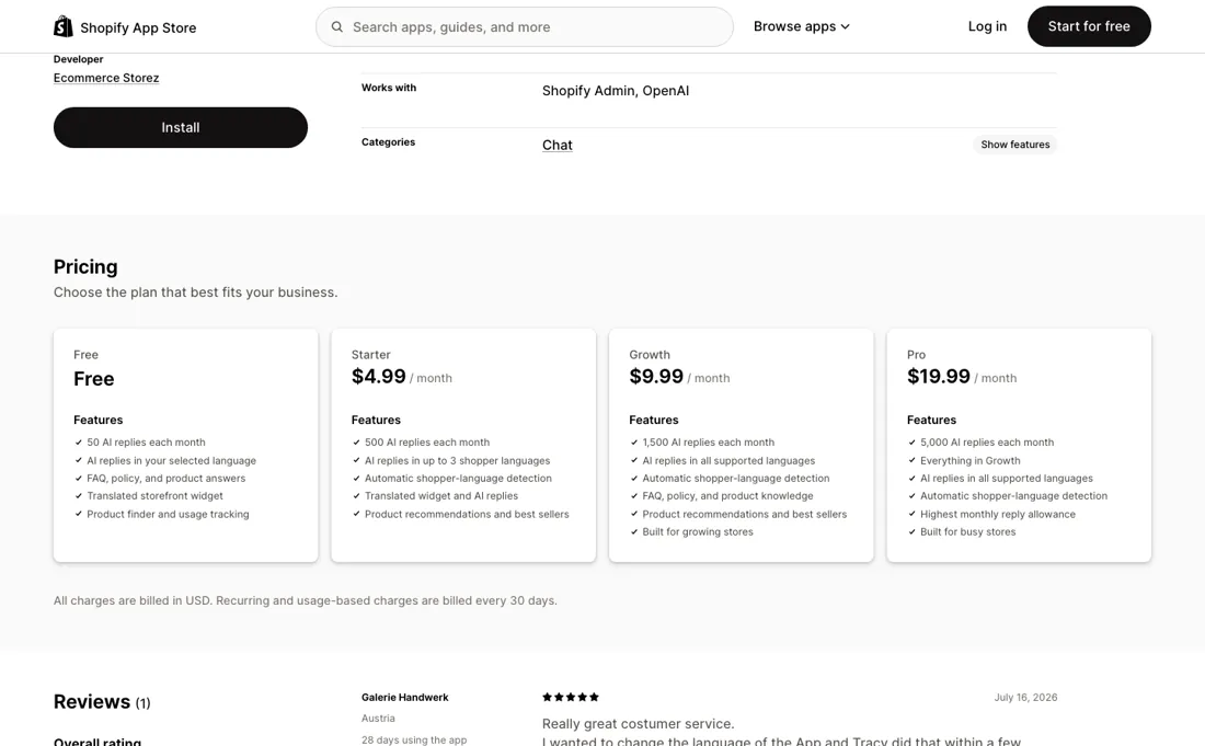 AskNest pricing page